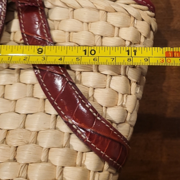 BRIGHTON Woven Straw Shoulder Handbag Purse - Picture 13 of 14